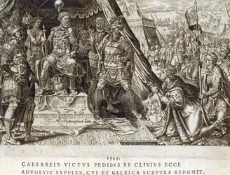 De Onderwerping van Willem II, Hertog van Kleef, in 1543, plaat 8 uit 